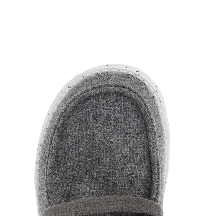 Hey Dude Youth Wendy Charcoal Wool Cozy Casual Shoe