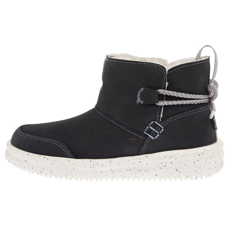 Hey Dude Youth Black Camden Bow Cozy Boot