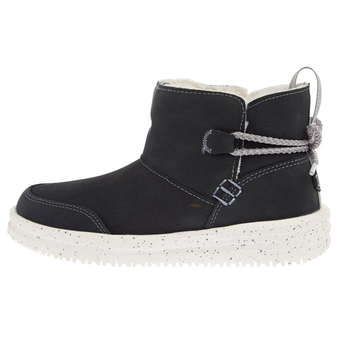 Hey Dude Youth Black Camden Bow Cozy Boot
