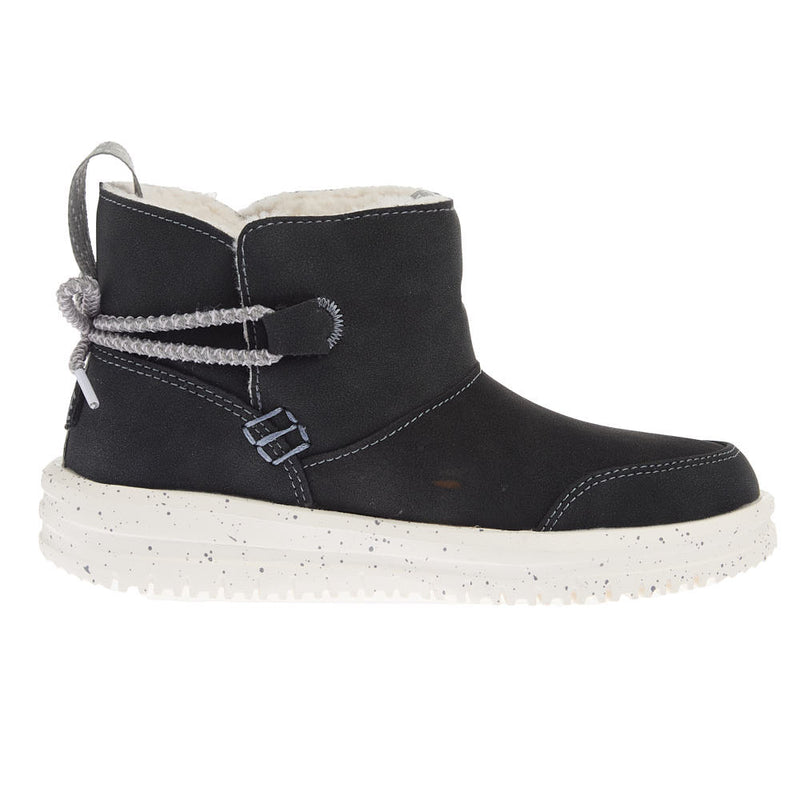 Hey Dude Youth Black Camden Bow Cozy Boot