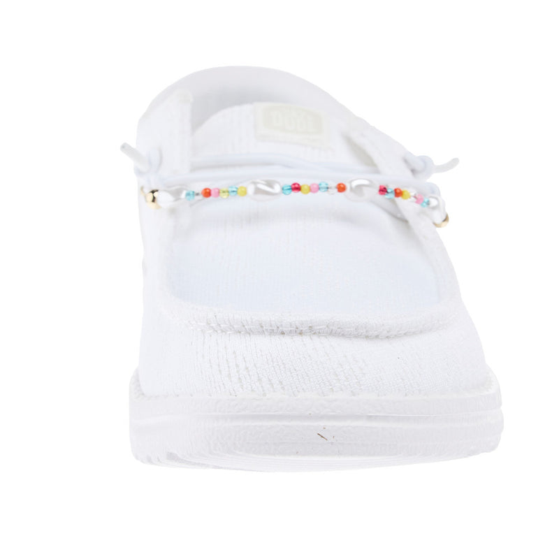 Hey Dude Women`s Wendy Funk Mesh Shoelry White Casual