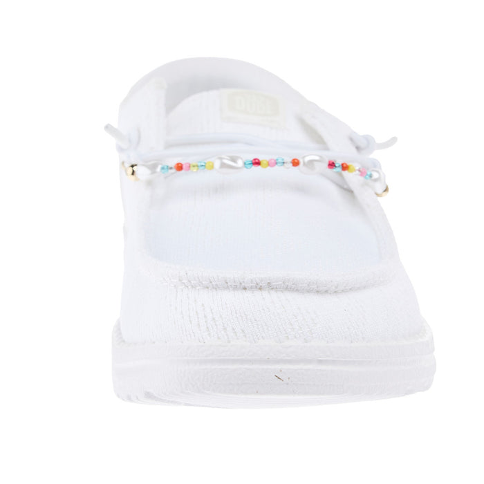 Hey Dude Women`s Wendy Funk Mesh Shoelry White Casual