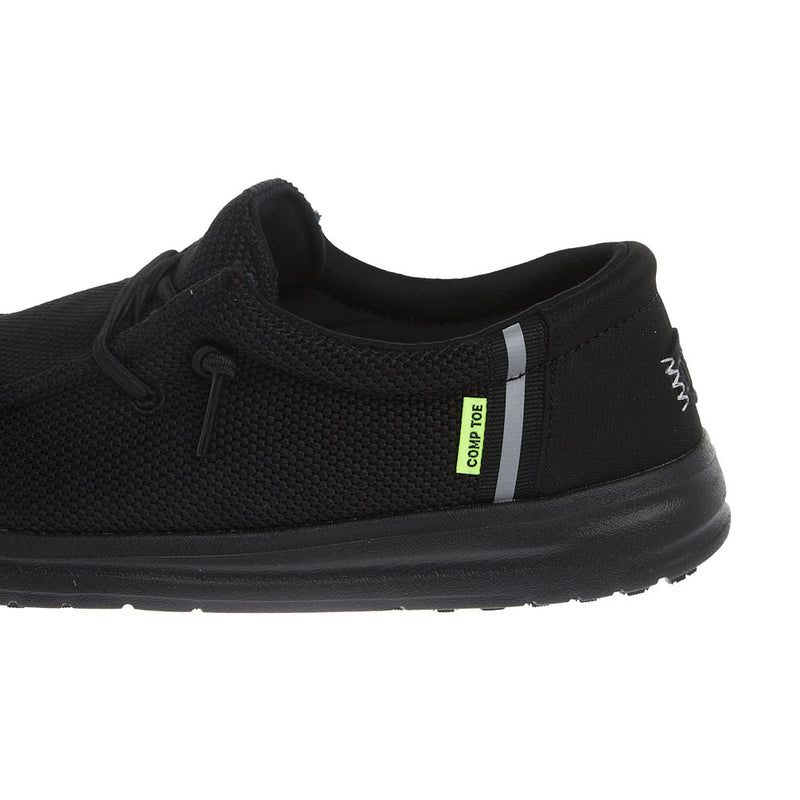 Hey Dude Women's Wendy Work Black Slip On Composite Toe Work Shoe