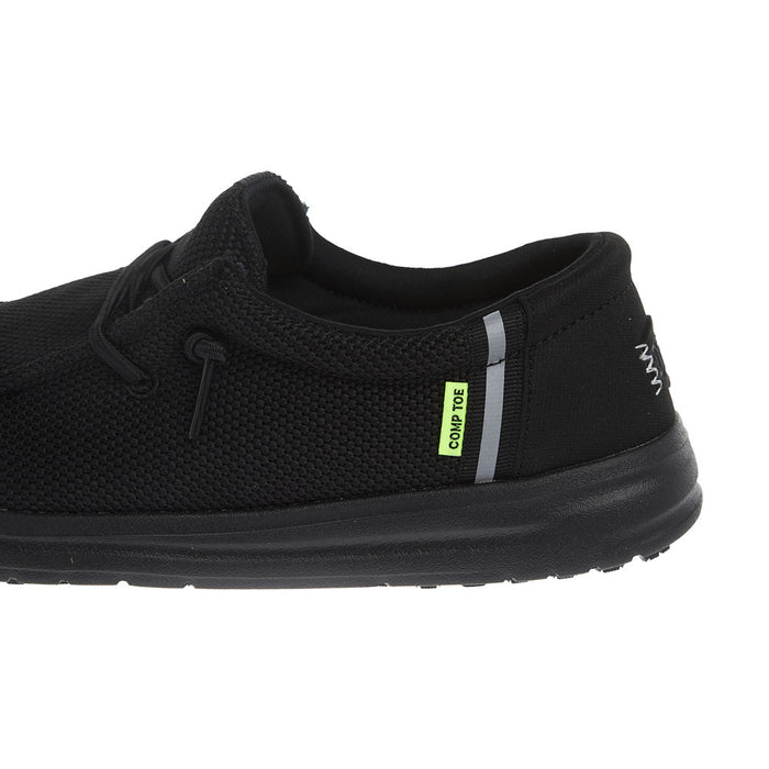 Hey Dude Women's Wendy Work Black Slip On Composite Toe Work Shoe