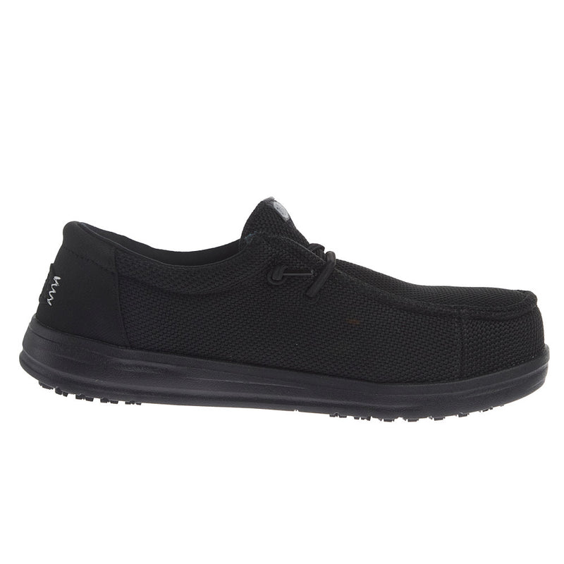 Hey Dude Women's Wendy Work Black Slip On Composite Toe Work Shoe