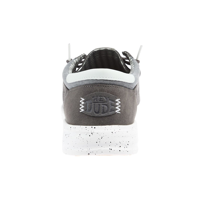 Hey Dude Mens Grantie Grey Paul Washed Nylon Casual Shoe