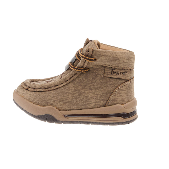 Boys M+F Twister Jackson Toddler Tan Light Up Shoe