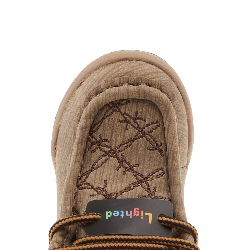 Boys M+F Twister Jackson Toddler Tan Light Up Shoe