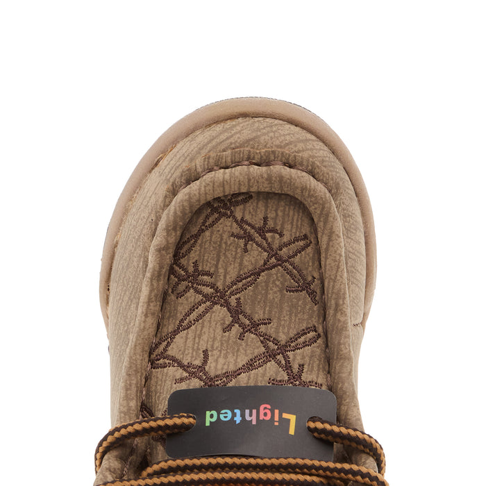Boys M+F Twister Jackson Toddler Tan Light Up Shoe