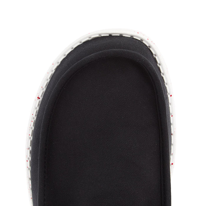 Hey Dude Mens Black and Red Wally Funk Jersey Casual Shoe