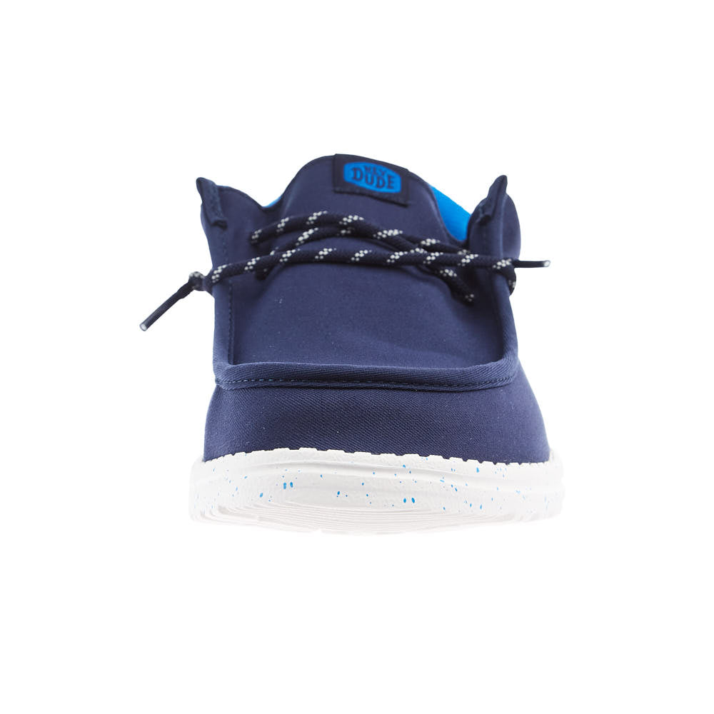 ぶるぅ♪ 6/7 Hey Dude Mens Black and Blue Wally Funk Jersey Casual Shoe