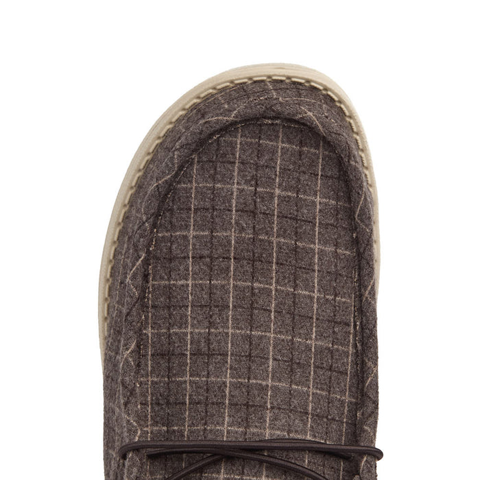 Hey Dude Men's Wally Brown Plaid Corduroy Casual