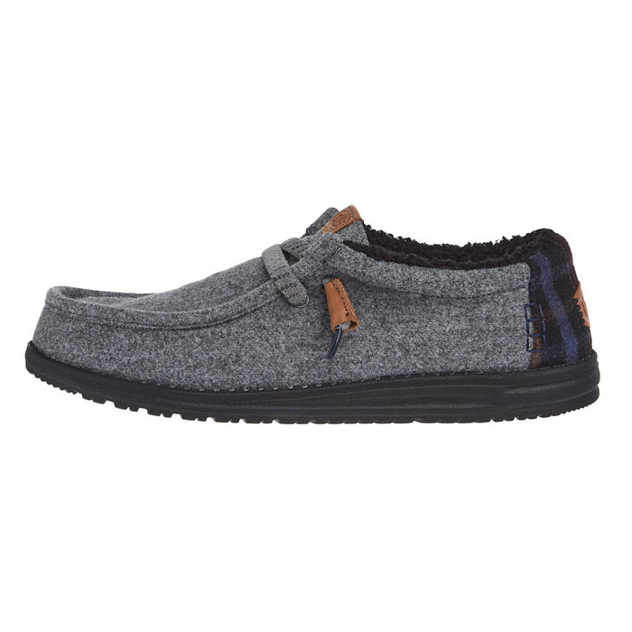 Hey Dude Men's Wally Smoke Grey Cozy Plaid Casual
