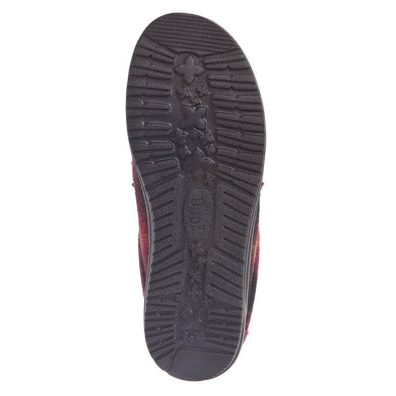 Hey Dude Men's Wally Slip Cozy Red Plaid Casual Shoe