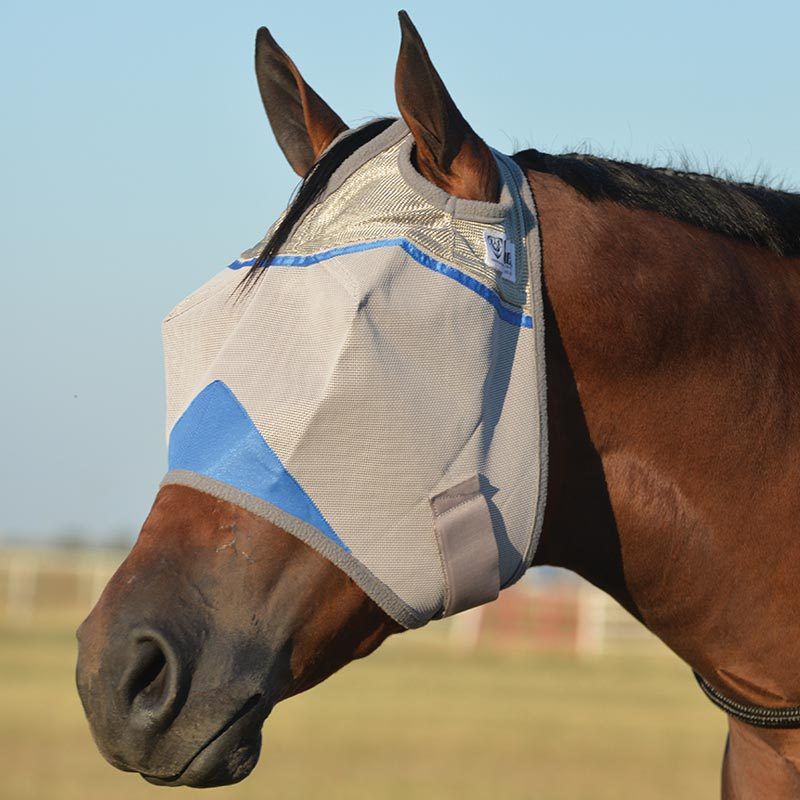 Wounded Warrior Crusader Blue Horse Fly Mask