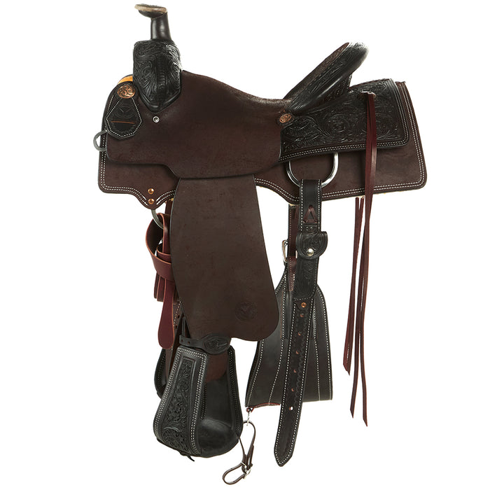 Circle Y Saddlery Ultimate Cowboy 14 1/2inch Chocolate Ranch Roper Saddle