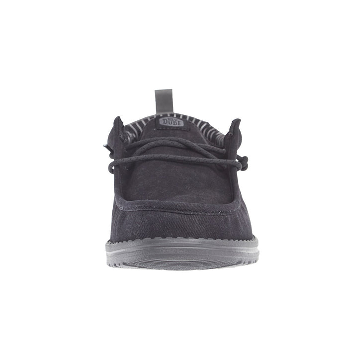 Hey Dude Men's Wally Vintage Classic Black Oyster Casual