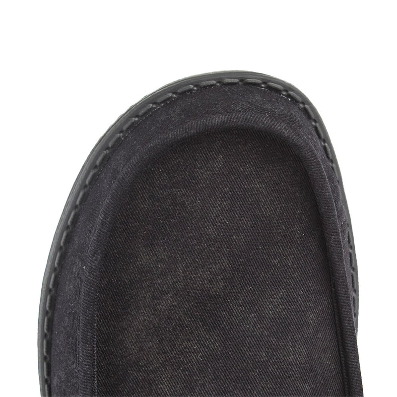 Hey Dude Men's Wally Vintage Classic Black Oyster Casual