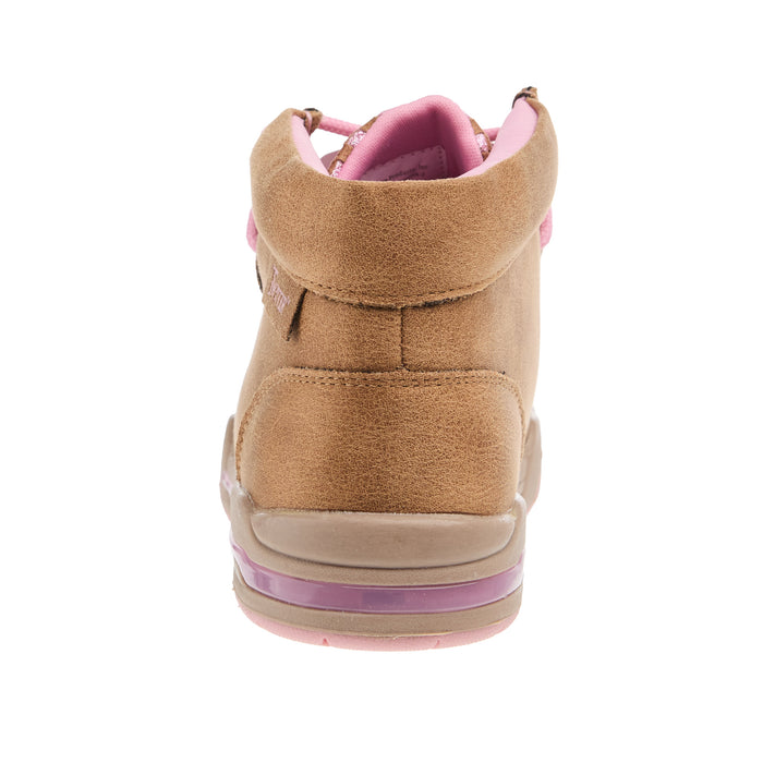 M+F Childrens Twister Lauren Tan And Pink Light Up Shoe