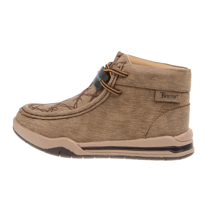 M+F Twister Jackson Childrens Tan Light Up Casual Shoe