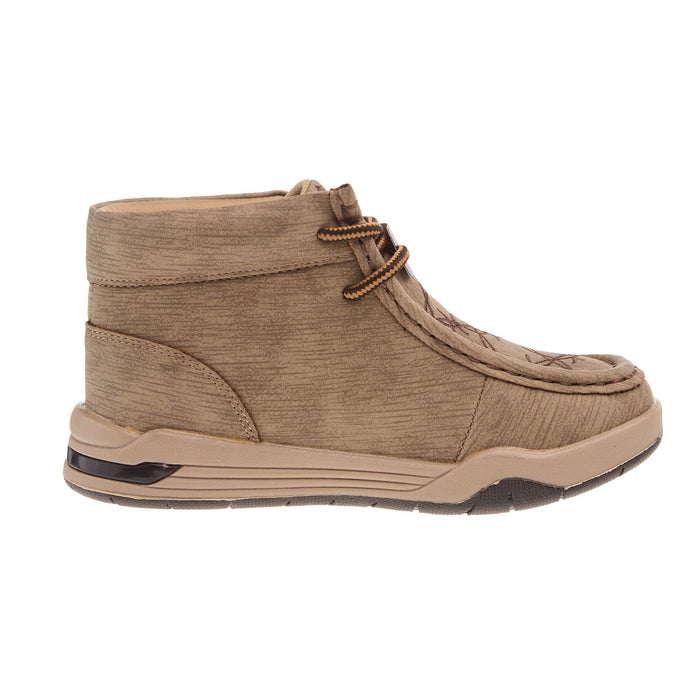 M+F Twister Jackson Childrens Tan Light Up Casual Shoe