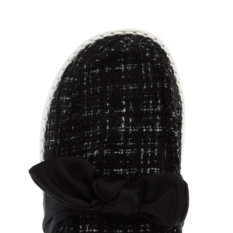 Hey Dude Women's Wendy Bow Tweed Black Casual