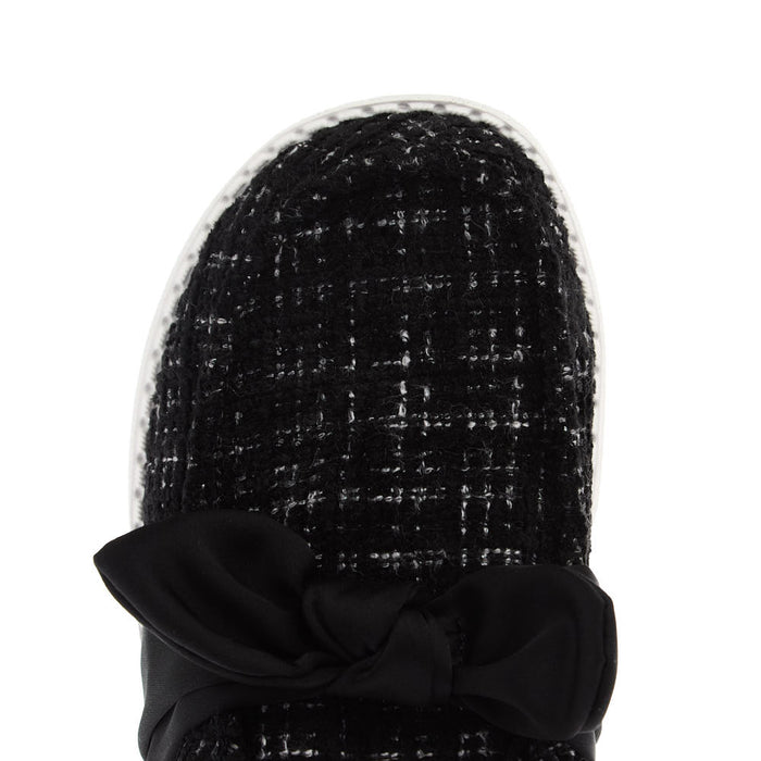 Hey Dude Women's Wendy Bow Tweed Black Casual