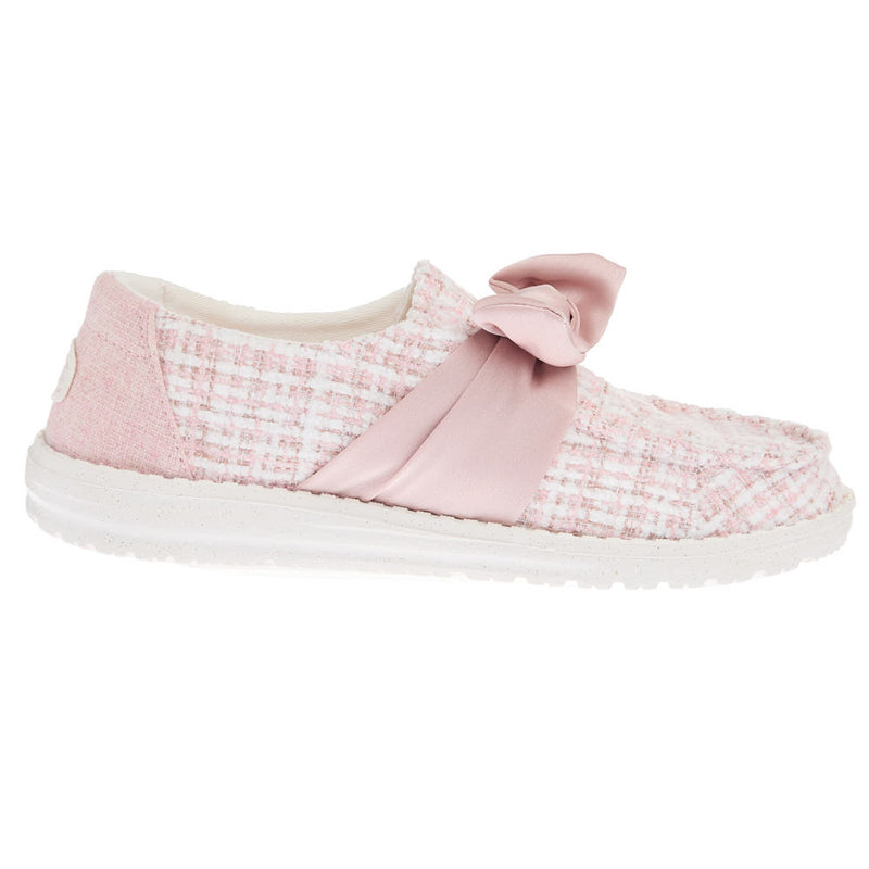 Hey Dude Women`s Wendy Bow Tweed Pale Pink