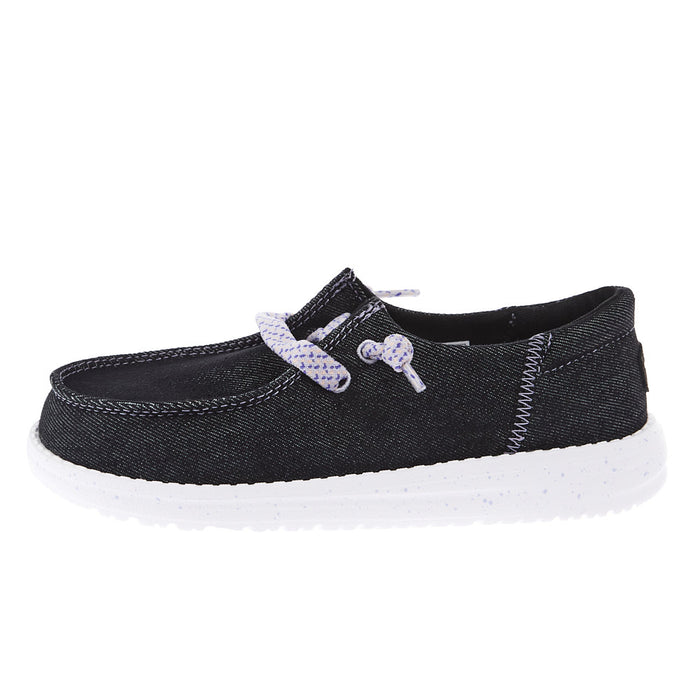 Hey Dude Youth Wendy Funk Friendship Lace Black Casual Shoe