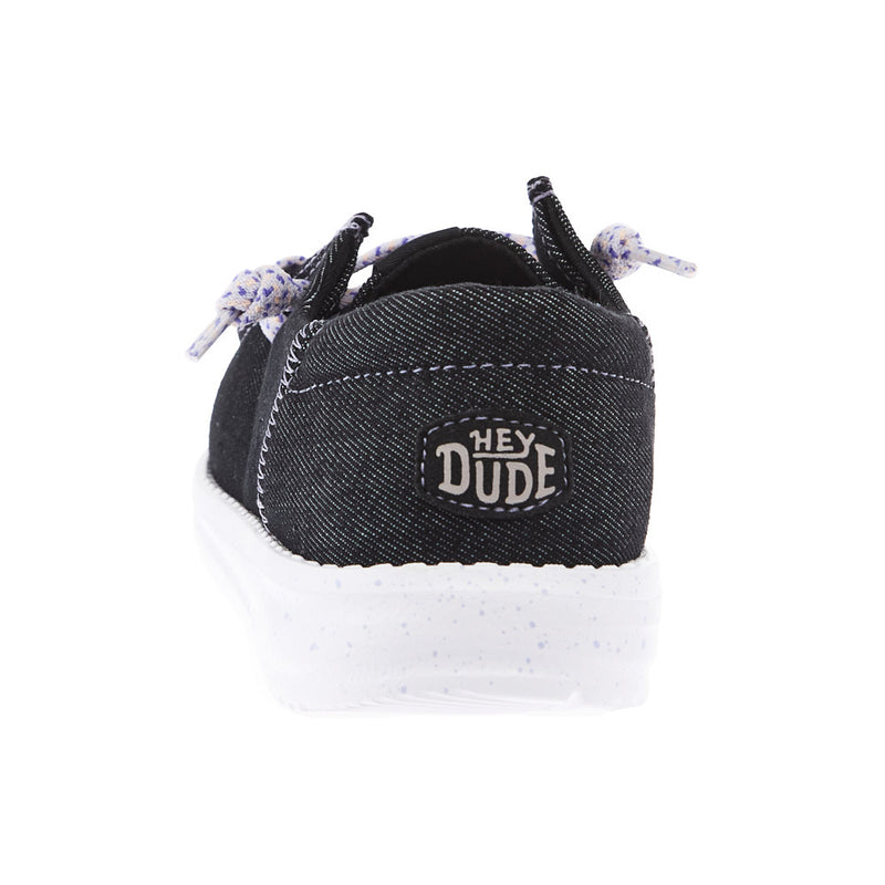 Hey Dude Youth Wendy Funk Friendship Lace Black Casual Shoe