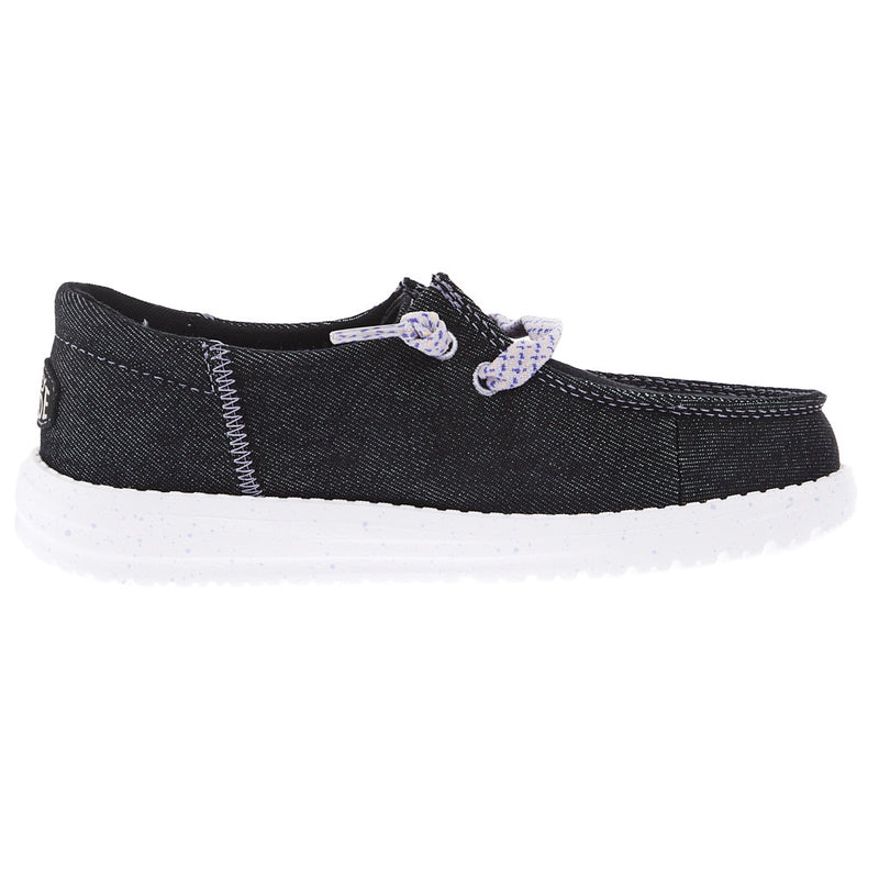Hey Dude Youth Wendy Funk Friendship Lace Black Casual Shoe