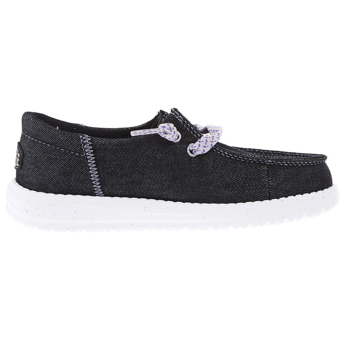 Hey Dude Youth Wendy Funk Friendship Lace Black Casual Shoe