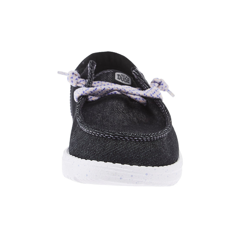 Hey Dude Youth Wendy Funk Friendship Lace Black Casual Shoe