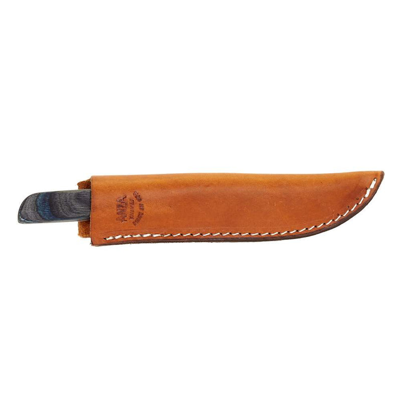 Anza (44) Slim Wood Blu/Blk Handle w/Sheath 44SLIMBLUEBLACK