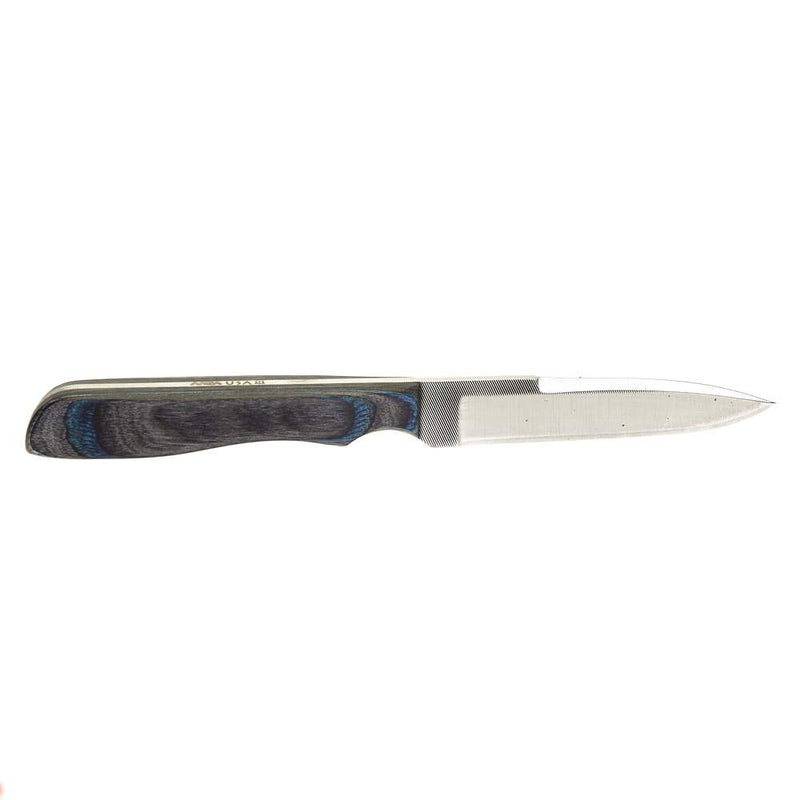 Anza (44) Slim Wood Blu/Blk Handle w/Sheath 44SLIMBLUEBLACK