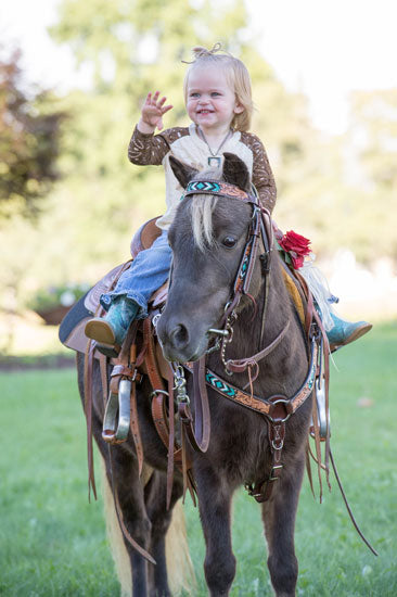 Weaver Leather Turquoise Beaded Pony Breastcollar