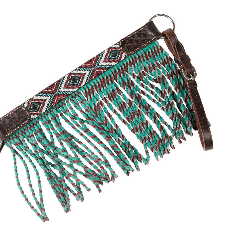 Tough 1 Beaded Turquoise and Brown Breast Collar