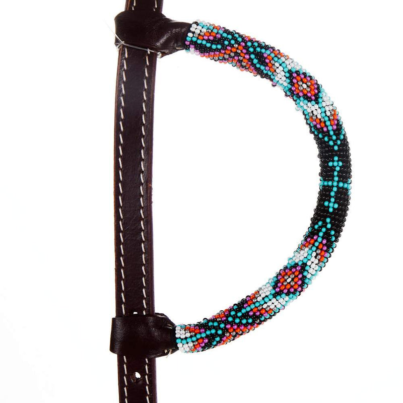 Tough 1 Beaded Cross Single Ear Headstall