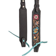 Tough 1 Blue and Pink Floral Browband Headstall