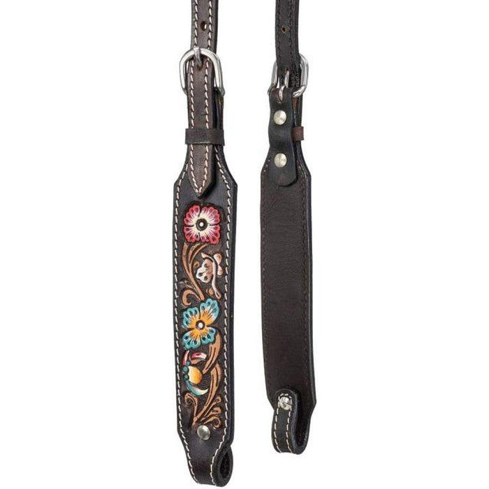 Tough 1 Blue and Pink Floral Single Ear Headstall