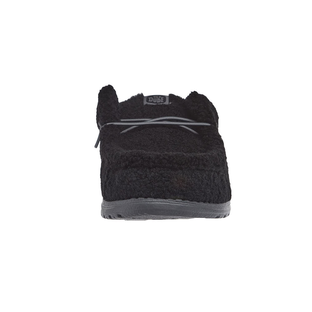 Hey Dude Men's Wally Slip Black Sherpa — NRS