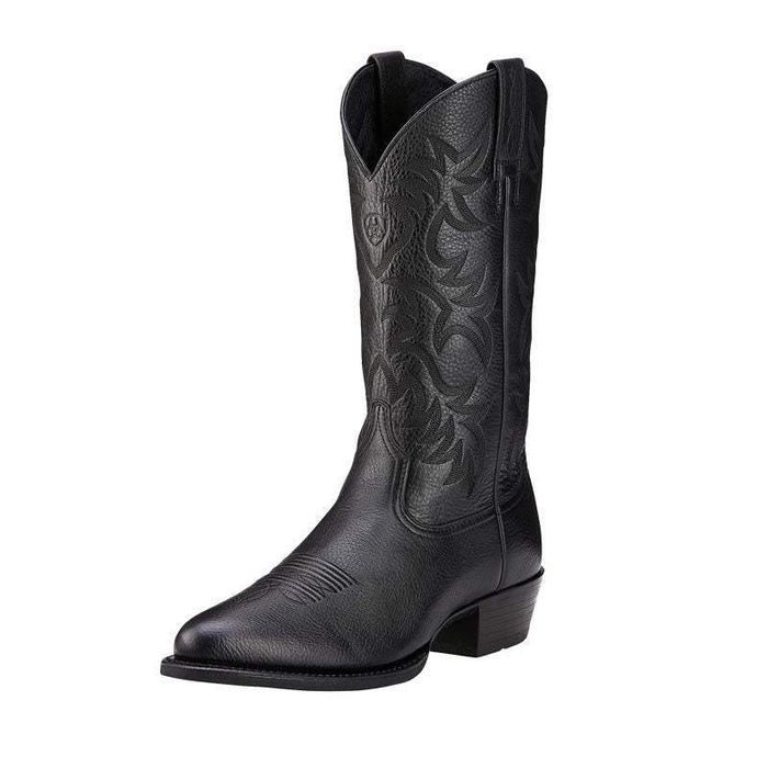 Ariat Men's Heritage Western Black Deertan Cowboy Boots