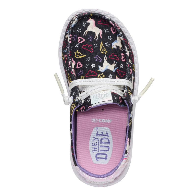Hey Dude Toddler's Wendy Black Unicorn Stars Casual