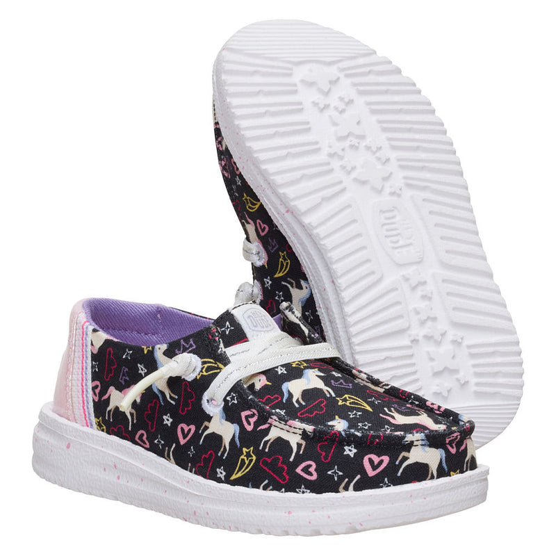 Hey Dude Toddler's Wendy Black Unicorn Stars Casual