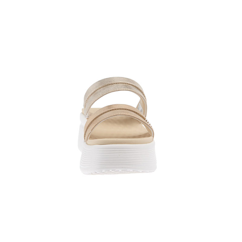 Hey Dude Women's Austin Classic Champagne Metallic Slide