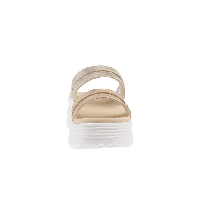 Hey Dude Women's Austin Classic Champagne Metallic Slide