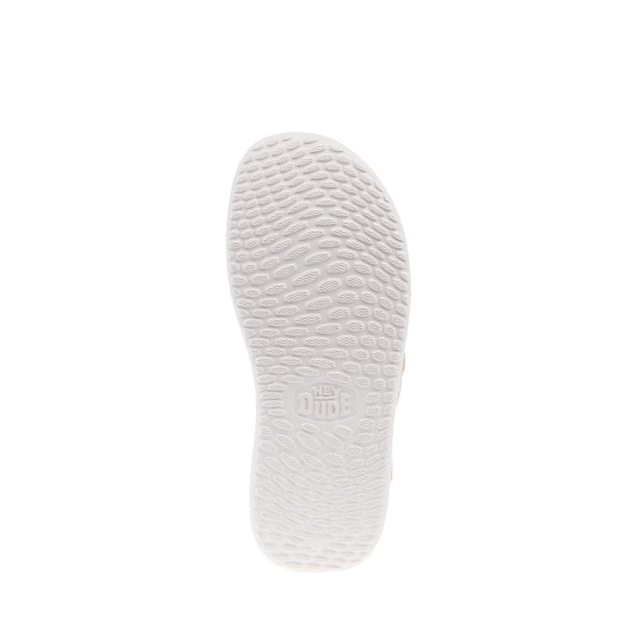 Hey Dude Women's Austin Classic Champagne Metallic Slide