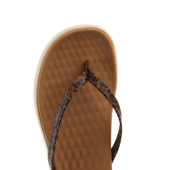 Hey Dude Women's Tan Leopard Maui Breez Flip Flop