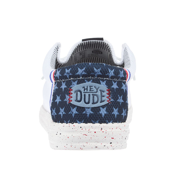 Hey Dude Men's Wally Americana Mesh White Casual