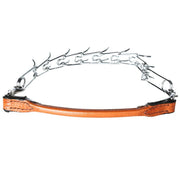 Leather Leather and Pronged Chain Goat Collar